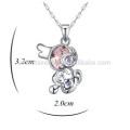 Candy Dog Collier en cristal sterling en argent sterling pour filles